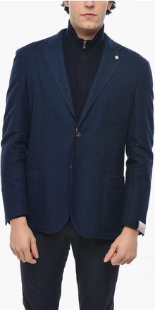 Corneliani CIRCLE Unlined Cotton Knit Single Breasted Blazer size 54