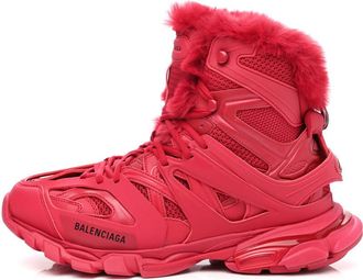 Balenciaga Track Hike Boots in Burgundy
