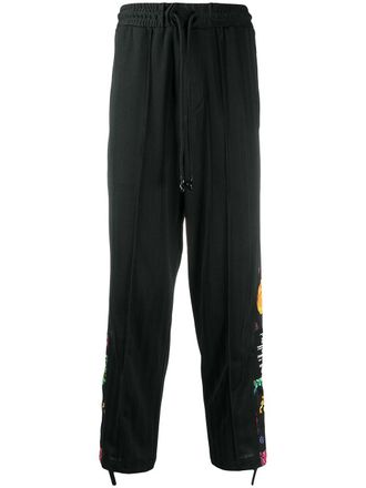 Versace Jeans Couture baroque print detailed track pants - men - Polyester - L - Black