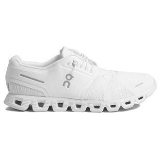 On Cloud 5 Textile Synthetic Womens Running Trainers - All White - Size:UK 8.5