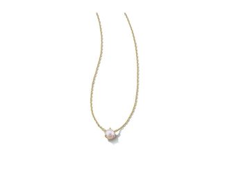 Kendra Scott Ashton Pearl Pendant Womens Necklace Womens Necklace Gold White Pearl, Brass/Pearl/Rhodium-Plated