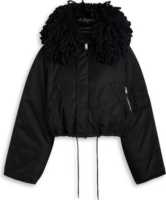 Stella McCartney Stella Mccartney Shaggy Knit Quilted Shell Coat - No Colour - 44 (UK12 / M)