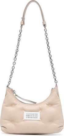 Maison Margiela micro Glam Slam shoulder bag - unisex - Ovine Leather (top grain)/Ovine Leather (top grain)/Brass/Zinc/Polyester - OS - Neutrals
