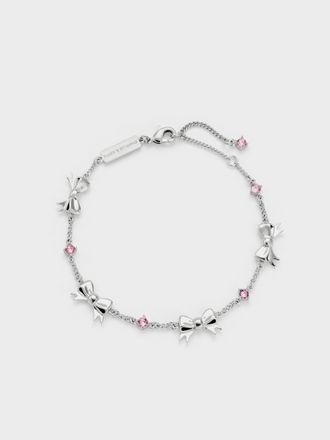Charles & Keith Paige Bow Crystal Bracelet