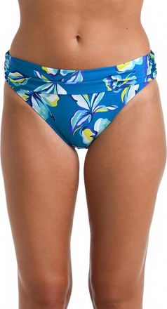 La Blanca Womens Fiji Tropics Shirred Band Bikini Bottom In Ocean