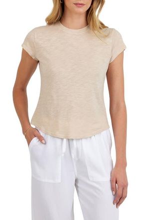 Bella Dahl Cotton Blend Slub Baby Tee in Linen Sand at Nordstrom, Size X-Small