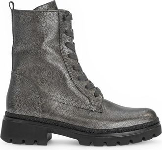 Gabor Veterboots - Dames - Veterlaarzen - Grijs - 39 EU - Leer - Schoenen