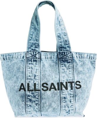AllSaints Izzy Denim Tote in Bleached Blue at Nordstrom
