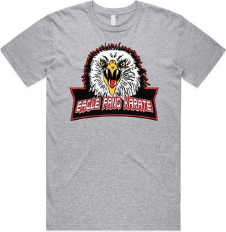Sanfran Clothing Eagle Fang Karate Top Funny Martial Arts Film Gift Kai T-Shirt Extra Large/Light Grey
