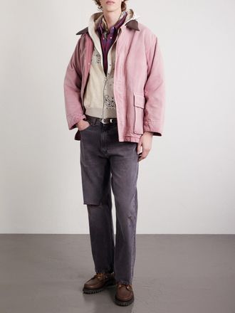 KAPITAL Panelled Bandana-Print Cotton-Jersey and Quilted Shell Hoodie