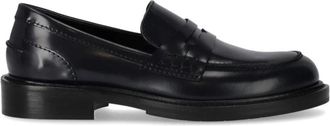 Guglielmo Rotta Blauwe Leren Page Loafer - Dames - Loafers - Blauw - 37 EU - Leer - Schoenen