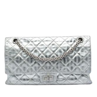 Chanel Pre-owned Double Flap Shoulder Bag - Dames - Pre-owned - Grijs - Maat: ONE Size Leer