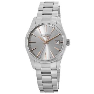 Longines Conquest Classic Silver Dial Stainless Steel Womens Watch L2.386.4.72.6