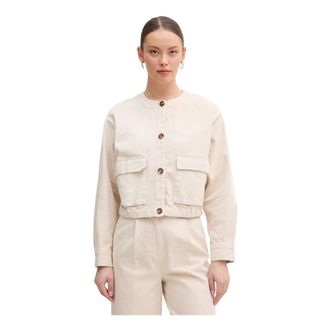 Benetton Donna, Giacche, Beige, M, new