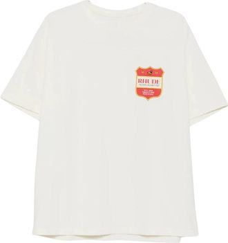 Rhude Grafisch T-shirt - Heren - T-shirts - Wit - L - Katoen - Tops