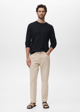 Mango Jeans Ben cropped tapered-fit sabbia - Uomo - 46 - MANGO MAN