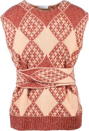 Ballantyne Truien & Vesten, Dames, Veelkleurig, S, Wol, Gilet Over met Riem
