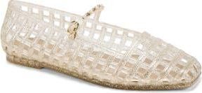Karl Lagerfeld Juliska Mary Jane Flat in White Gold at Nordstrom Rack, Size 10