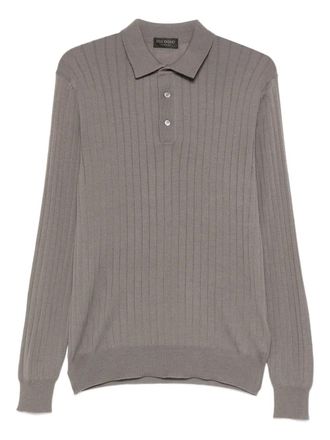 Dell'Oglio Geribbeld poloshirt - Grijs