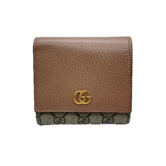 Gucci Gg Supreme Beige Brown Gg Supreme Wallet (Bi-Fold) (Pre-Owned)