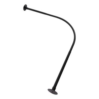 OEM Barra Para Cortina De Ducha En Forma De L, Dise&ntilde;o Telesc&oacute;pico, Color Negro