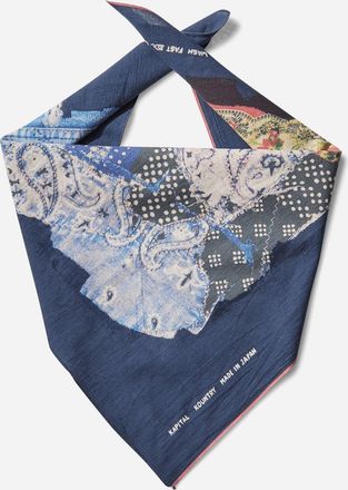 KAPITAL Fastcolor Selvedge Bandana (Bandanna Boro) Navy