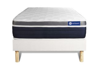 Actisom Actisom - Somier Blanco + Colch&oacute;n Con L&aacute;tex Y Espuma Viscoel&aacute;stica 90 X 200