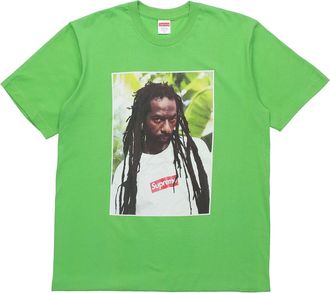 SUPREME SS19 Buju Banton Tee Reggae Character Printing Short Sleeve Unisex Green SUP-SS19-10478