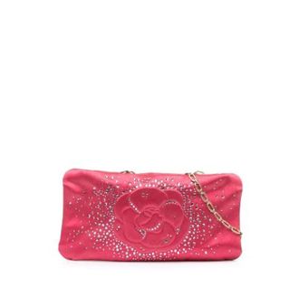 Chanel Pre-owned Clutches, female, Pink, Size: ONE SIZE Pre-owned Satin Clutch