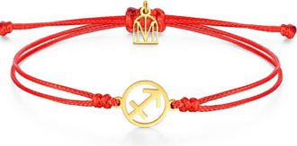Mantra Zodiac Thread Bracelet in Sagittarius Yellow Gold at Nordstrom