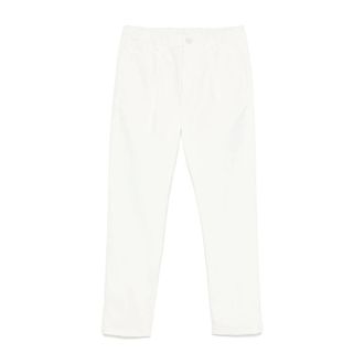 Herno Broeken, Heren, Wit, XL, Katoen, Cotton Feel Broek met Trekkoord