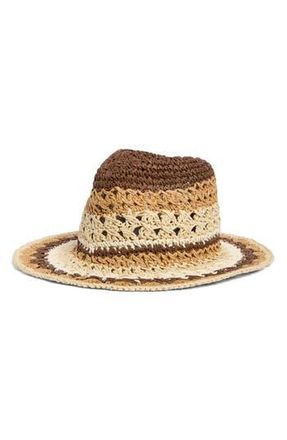 Vince Camuto Multicolor Panama Hat in Neutral Multi at Nordstrom Rack