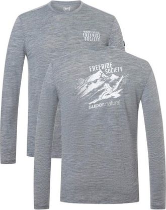 super.natural Freeride Society L/S Merinolongsleeve f&uuml;r Herren | grau