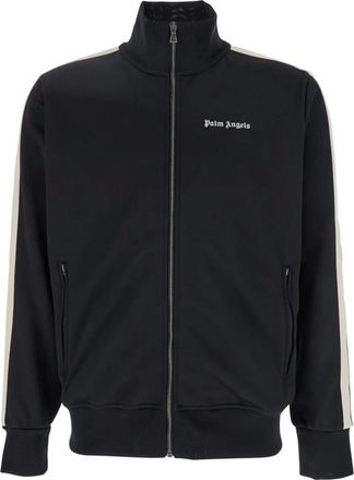 Palm Angels Hoodies & sweatvesten, Heren, Zwart, XL, Klassiek Logo Zwart Sweatshirt Tech Stof