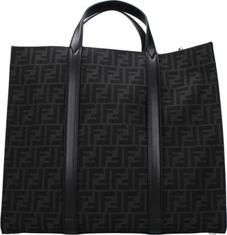 Fendi Herrens Handtaschen Stoff Schwarz/Palladium