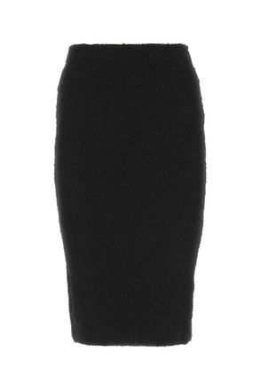 Bottega Veneta Black terry fabric skirt