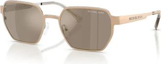 Michael Kors Madagascar Zonnebril - Heren - Zonnebrillen - Geel - 55 MM - Accessoires