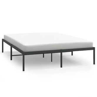 Berkfield Home Metal Bed Frame Black 140x200 cm