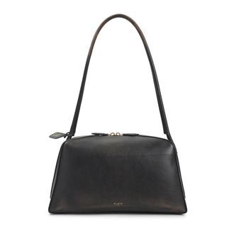 Alaia Le Bouledogue Schoudertas - Dames - Schoudertassen - Zwart - ONE Size - Leer - Tassen
