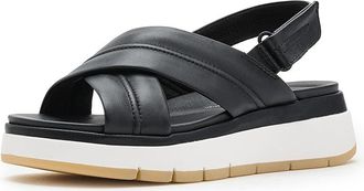 Clarks Tuscan Cross Womens Wedge Shoes Black Leather : 8.5 B - Medium