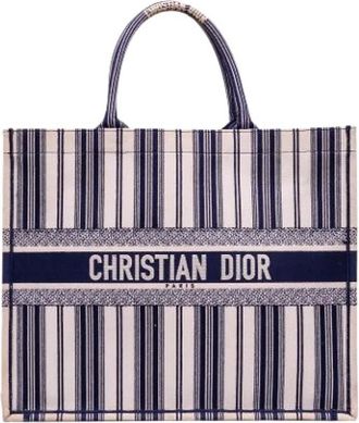 Dior Pre-owned Canvas Tote - Dames - Vintage Shopper - Blauw - ONE Size - Vintage
