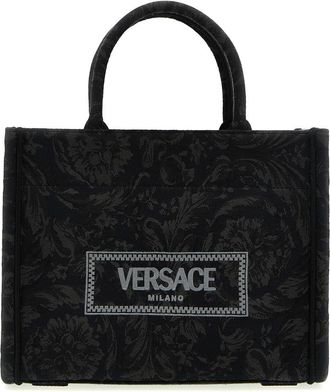 Versace Black Barocco Small Tote