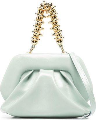 Themoirè Bios faux leather clutch bag - women - Cotton/Polyurethane - One Size - Green