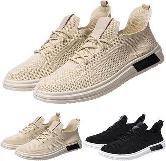 Generic Mens Running Shoes, Black, Trainers, Non-Slip Fitness Shoes, Breathable Indoor Shoes, Lightweight Jogging Shoes, Flat Sole Trainers, Fashionable Mens 