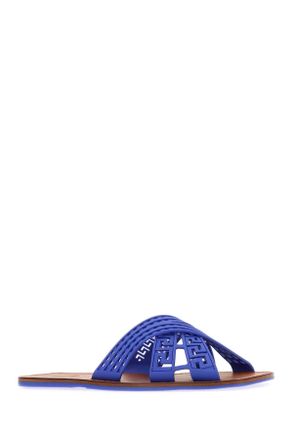Versace Mens Blue Rubber Slippers 1ur30blue Sandali Sandal