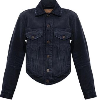 Balenciaga Denim Jackets, female, Blue, Size: XS Denim Jacket With Pockets