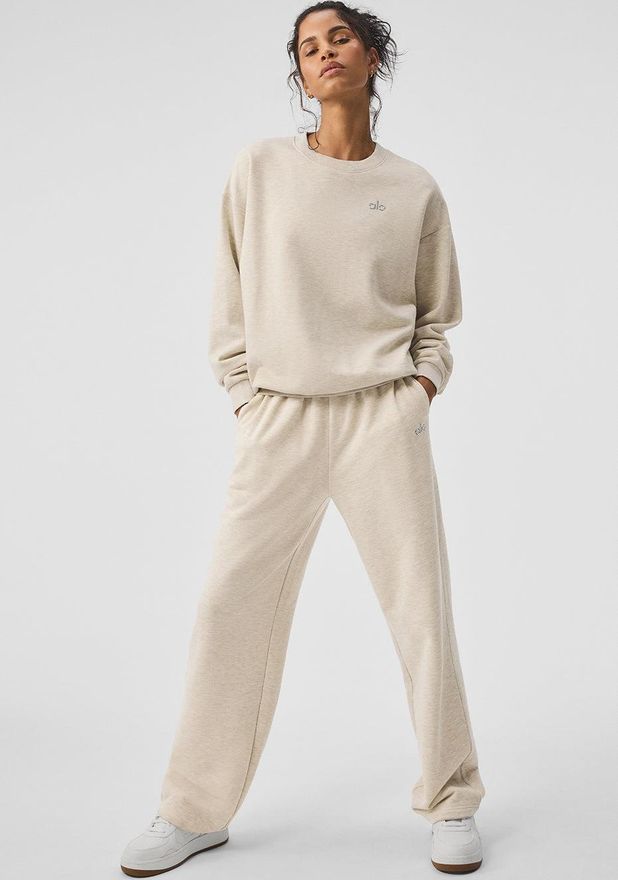 | Accolade Straight Leg Sweatpant in Oatmeal Heather Beige, Size: Medium