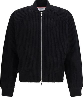 Thom Browne Black Wool Mens Bomber