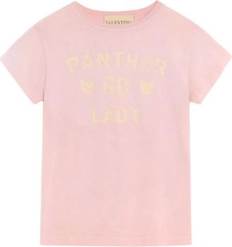 Valentino T-shirt van bedrukt katoen - Dames - T-shirts - Roze - M - Katoen - Tops