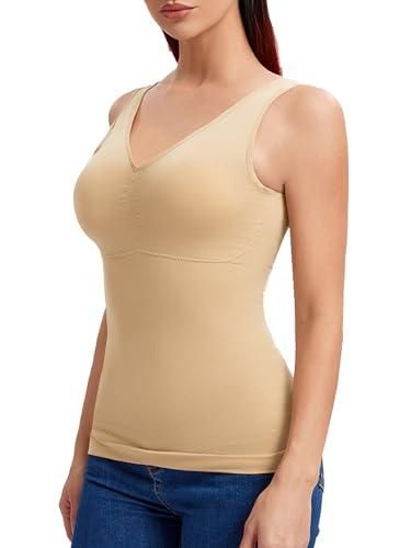 Débardeur Gainant Femme Joyshaper - Ventre Plat, Sans Manches Col Carré - Body Shaper En Nylon/Élasthanne